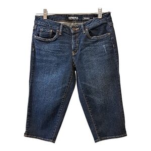 Sonoma Womens Skimmer Dark Blue Denim Jeans Size 8